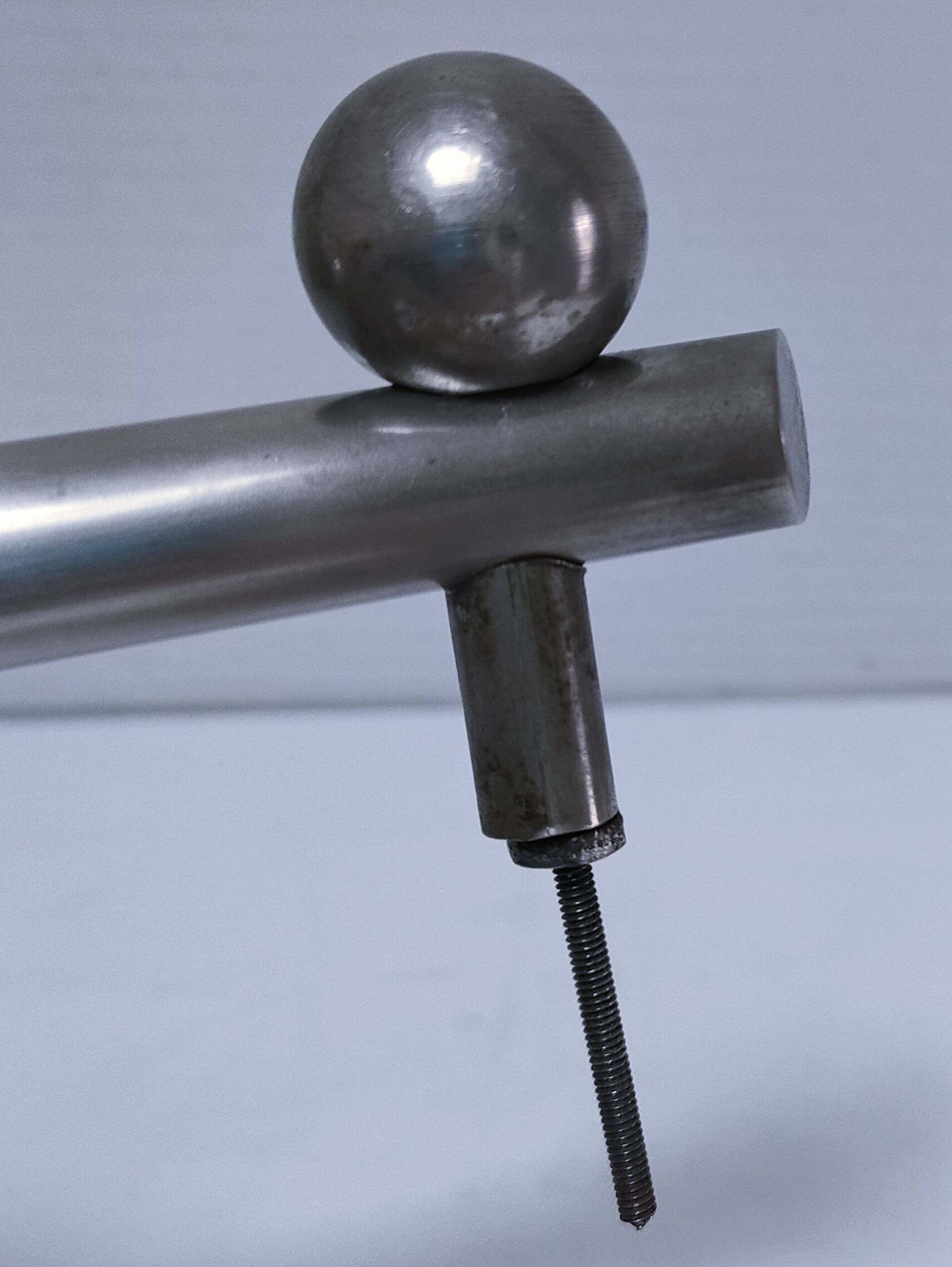 three art deco bronze handles silver tone cover