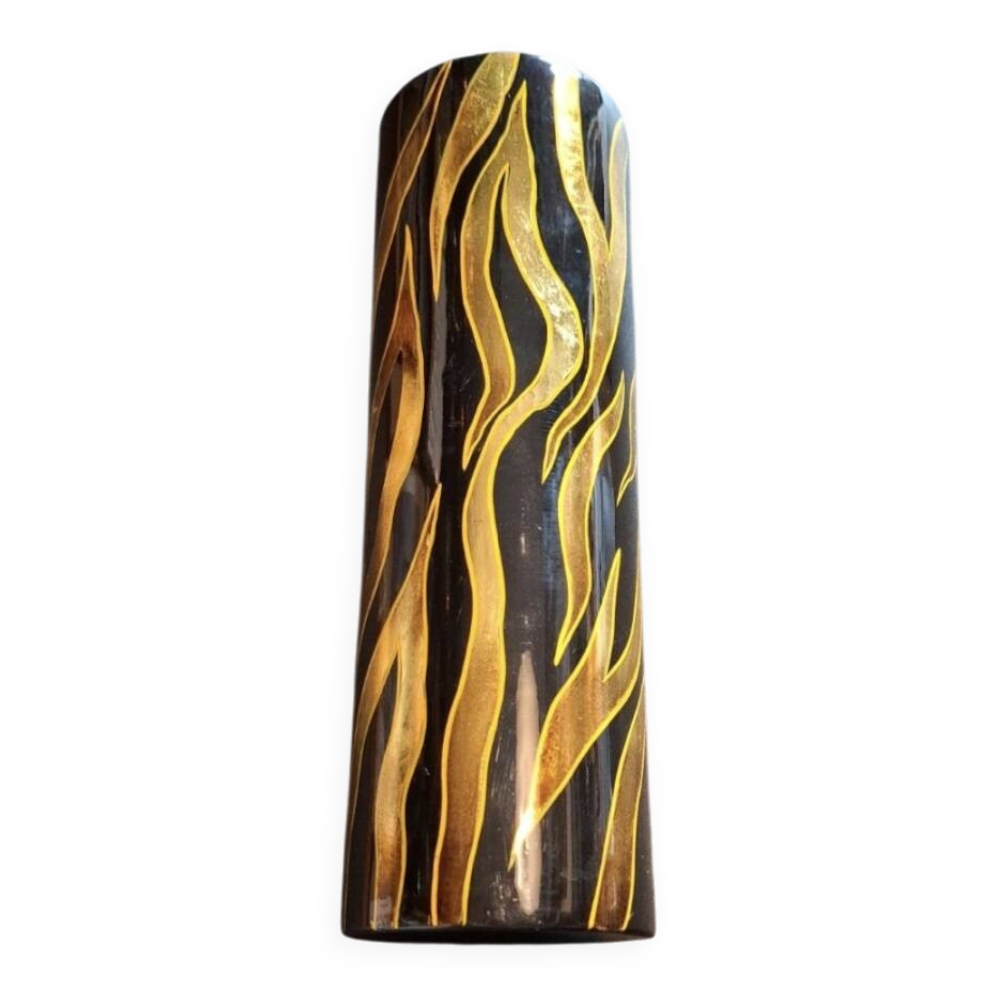Lacquered wooden vase