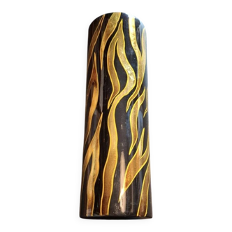 Lacquered wooden vase