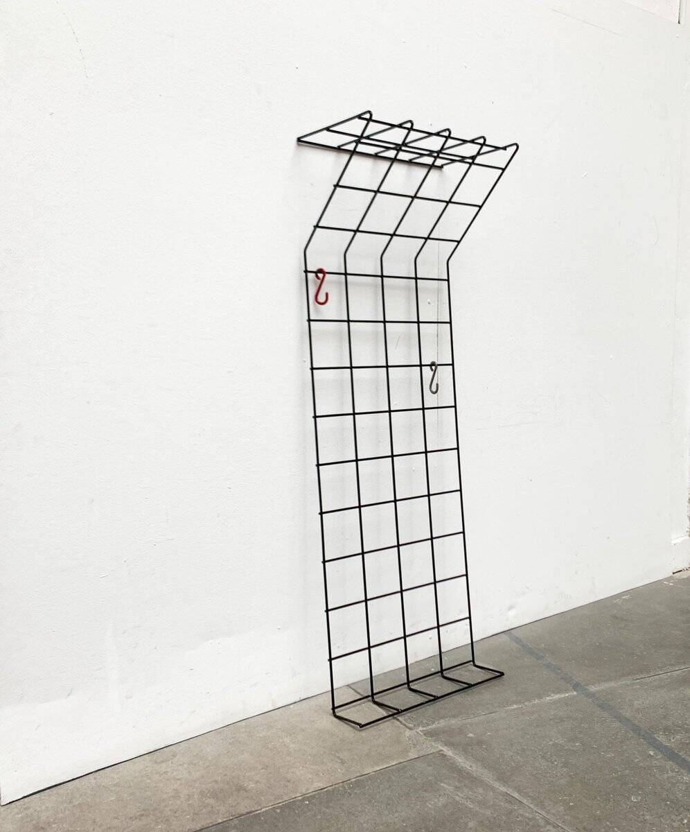 Mid-century German minimalist cord coat rack, 1960s