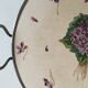 Plat à gâteaux Napoléon III fleurs de violettes faience terre de fer