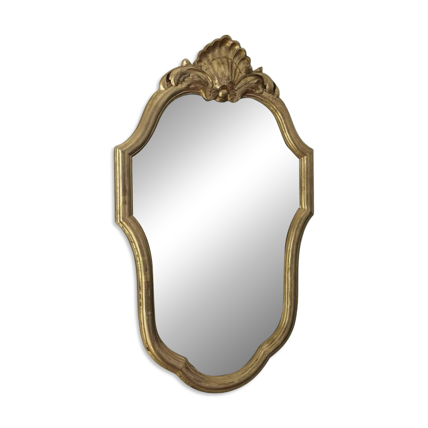 Golden baroque mirror in Louis XV style