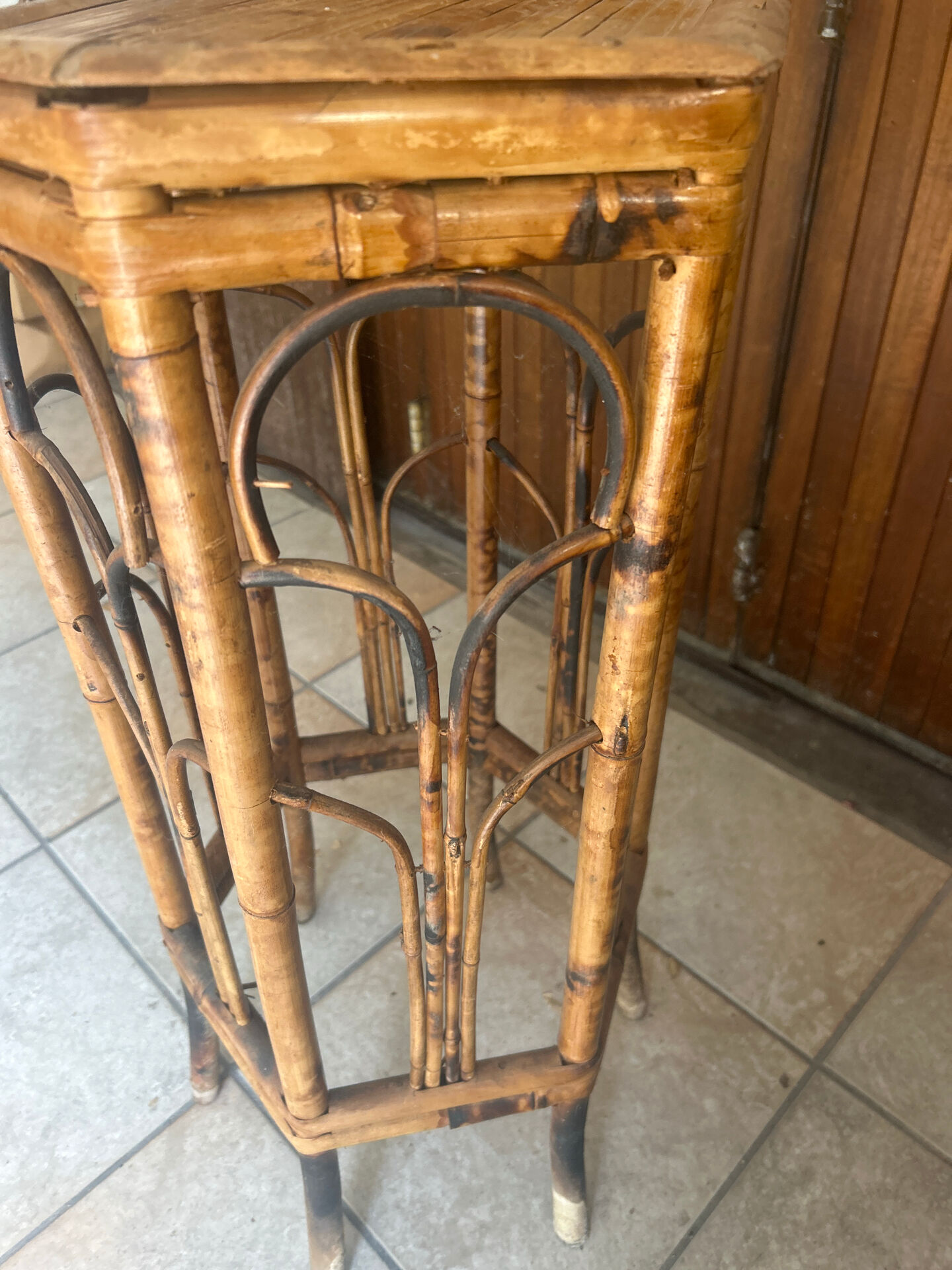 Rattan bar stool