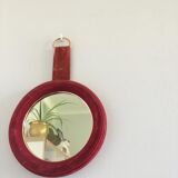 Mirror porthole in velvet 60s