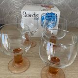 set of 4 new Luminarc stemmed glasses / Arques glassworks