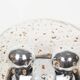 Polished metal and goldflake glass wall lamp by Doria