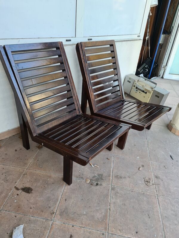 Paire de fauteuils de terrasse