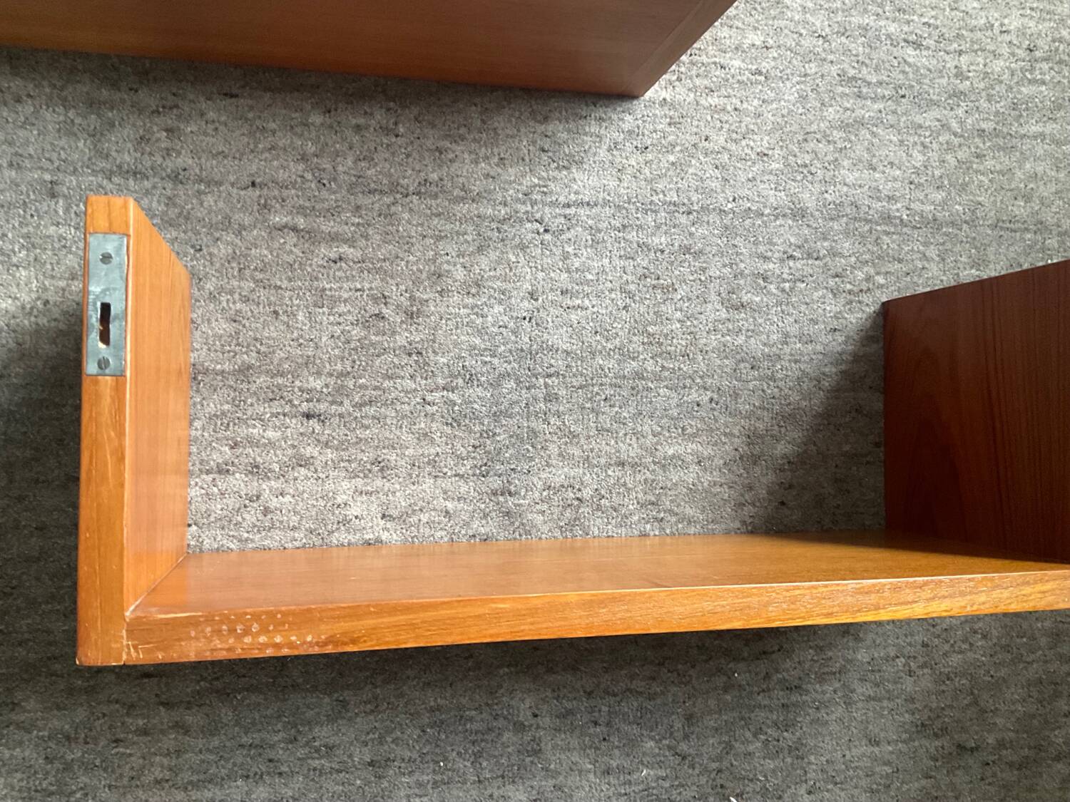 Pair of Scandinavian teak shelves from the 60s