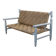 Vintage bench in braided rope and painted wood, 1950s-60s.