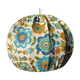 Suspension vintage tissu à fleurs bleues et oranges