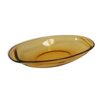 Amber glass cup Vereco France
