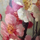 Vase en terre cuite décor d’églantines