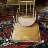 High wooden chair