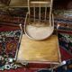 High wooden chair