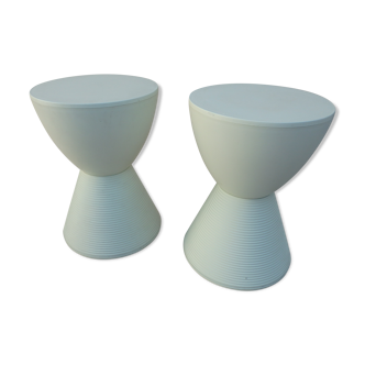 Pair of vintage prince AHA stools by Philippe Starck for Kartell 1996