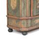 Rustic Weathered Farmhouse Folk Art Painted Bridal Cabinet from 1798