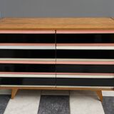 Pink Triple front Jiri Jiroutek sideboard for Interier Praha 1960s