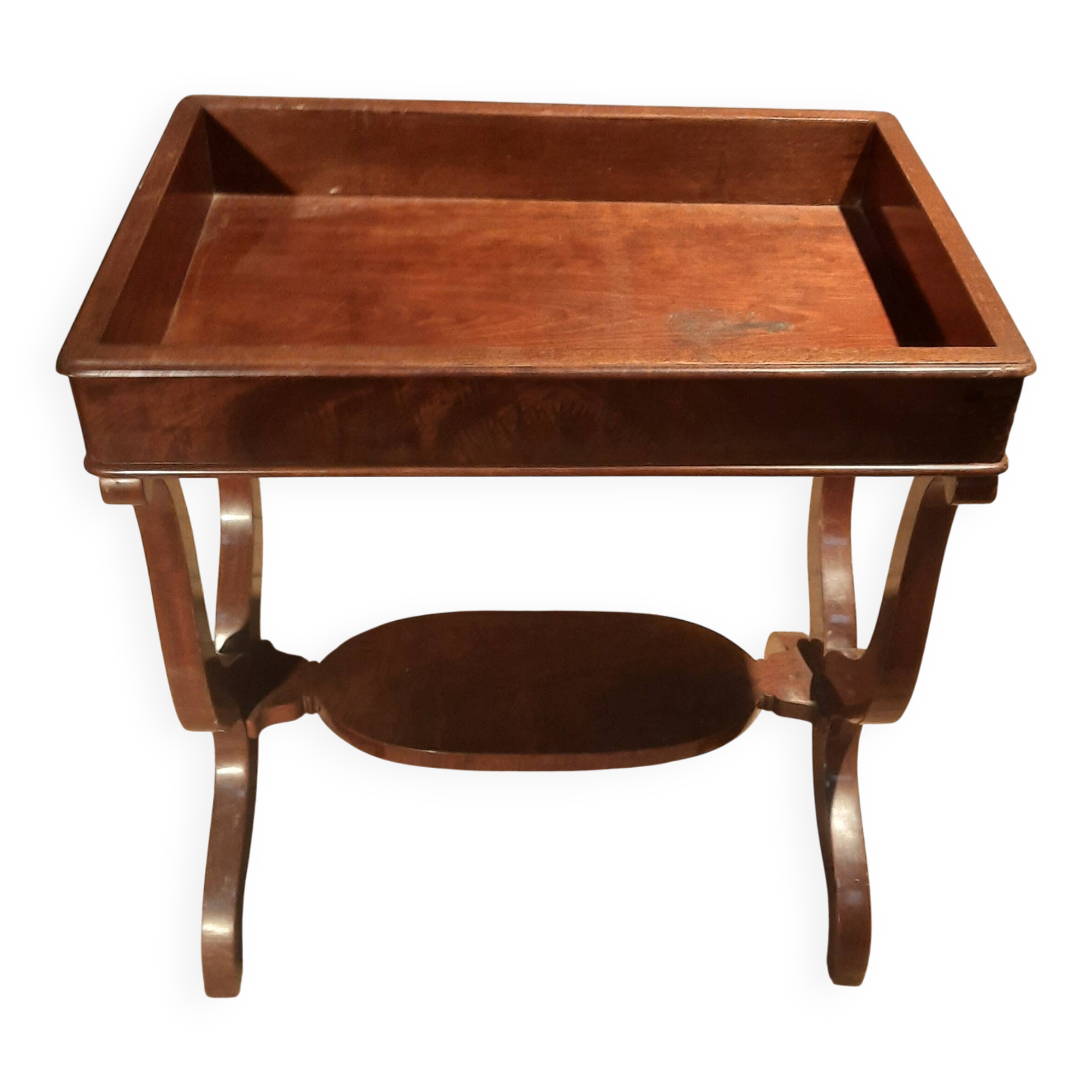 Table d appoin à cuvette t en acajou