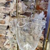 Murano bubble blown glass handkerchief vase