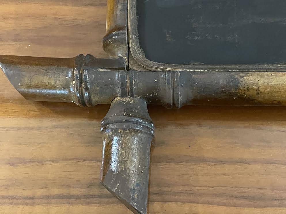 Late 19th century bamboo mirror