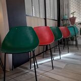 Suite of 5+1 shell chairs Pierre Guariche 1960