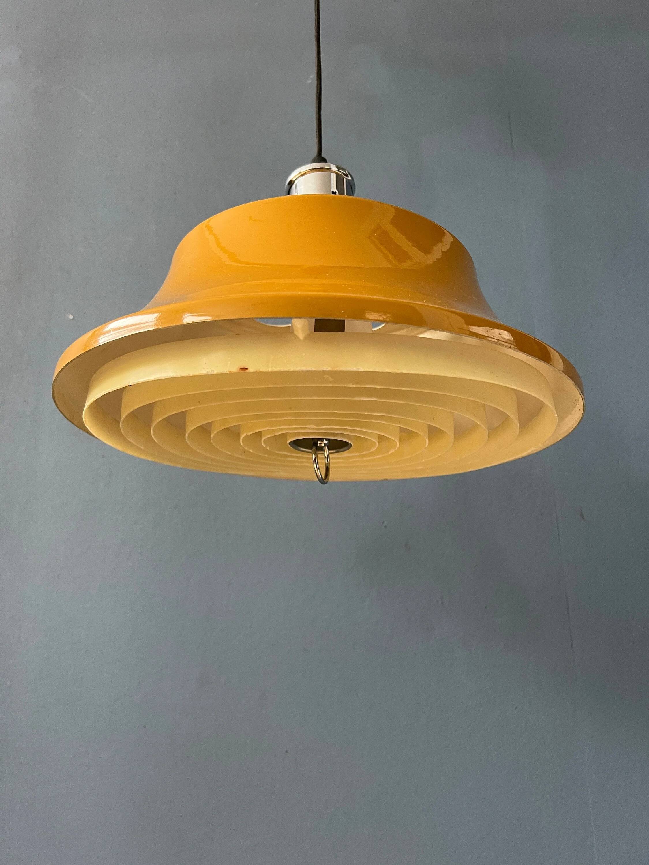Yellow metal suspension Mid-Century