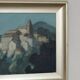 Mid Century Swedish Oil on Canvas “Village Motif” by Bengt Hillgrund