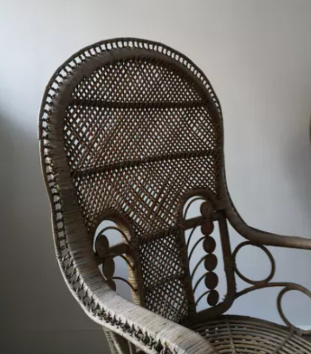 Emmanuelle armchair in rattan, 1970