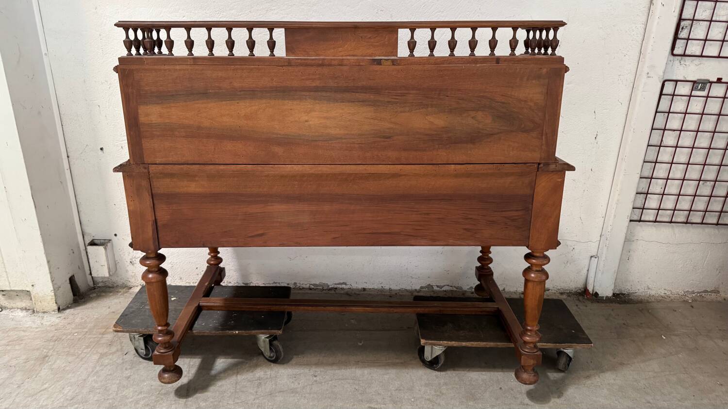 19th century walnut stepped desk