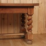 Large farm table with twisted legs