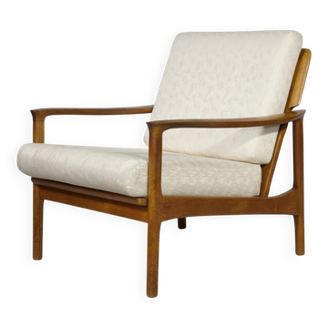 Fauteuil de salon danois du milieu du siècle en teck, années 1960