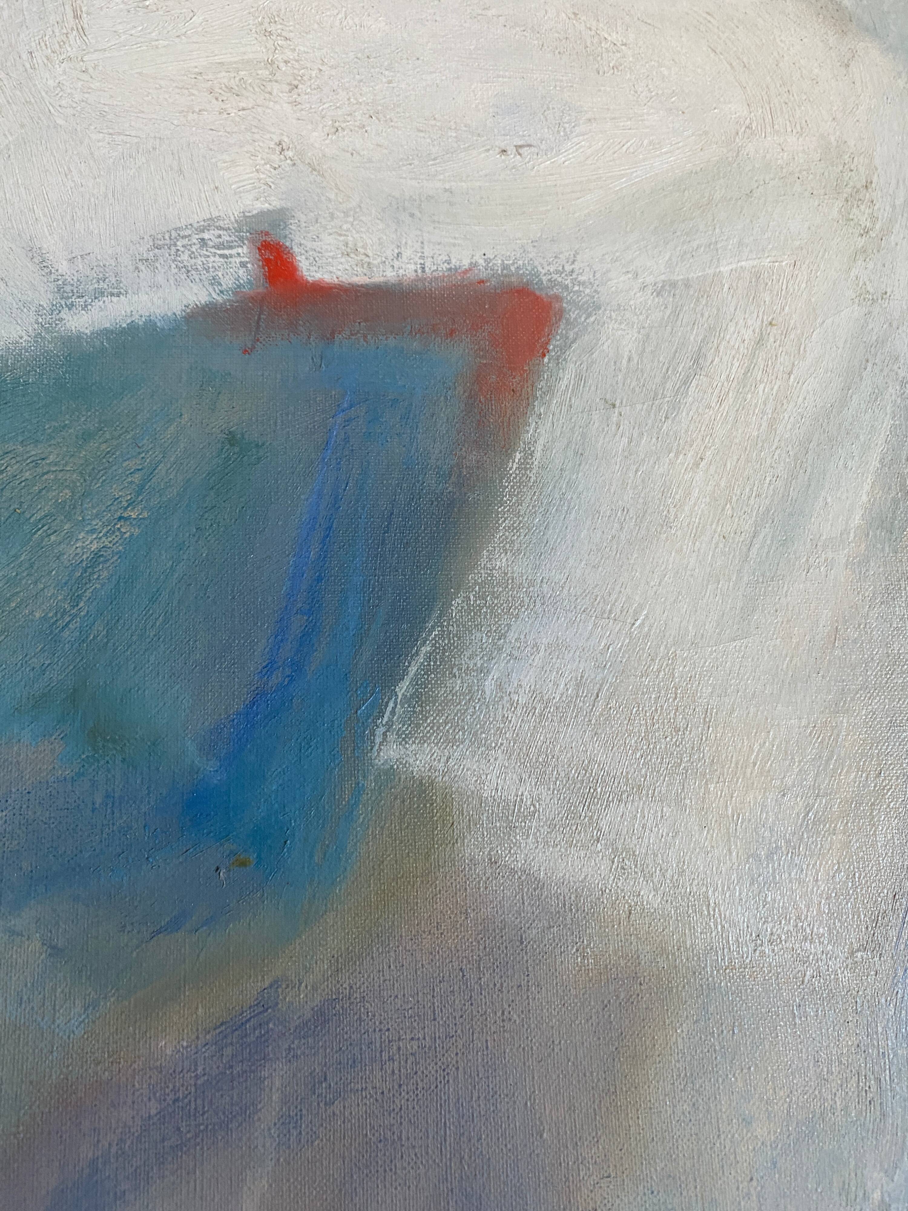 Painting "The worker" by Gilbert LISKENNE (1929-2005)