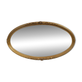 Miroir ovale en bois doré, style Louis XVI