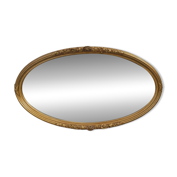 Miroir ovale en bois doré, style Louis XVI