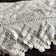 White cotton bedspread - sofa throw with geometric patterns