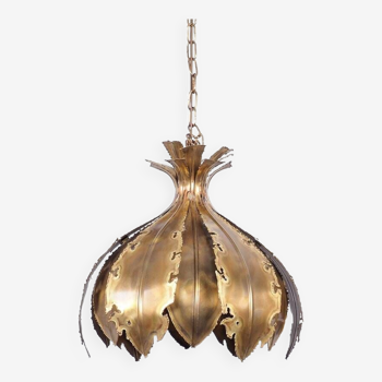 Onion Hanging Lamp in Brass by Svend Aage Holm Sørensen for Holm Sørensen & Co, 1960s  previous nex