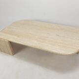 Italian travertine coffee table, 1980s