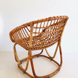 Rattan armchair by Tito Agnoli for Pierantonio Bonacina, Italy 1958