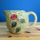 Pitcher Jug Antique Ceramic Barbotine Bresse Style Signed L Green Floral