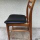 Series of 4 Old Scandinavian Chairs Wood Teck - Skai Skaï Black Vintage