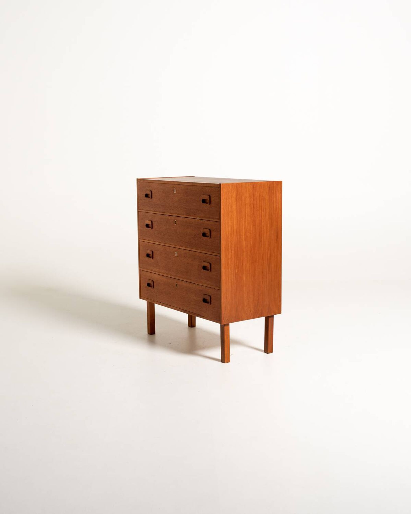 Commode en teck scandinave avec serrures
