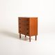 Scandinavian teak chest of drawers with locks