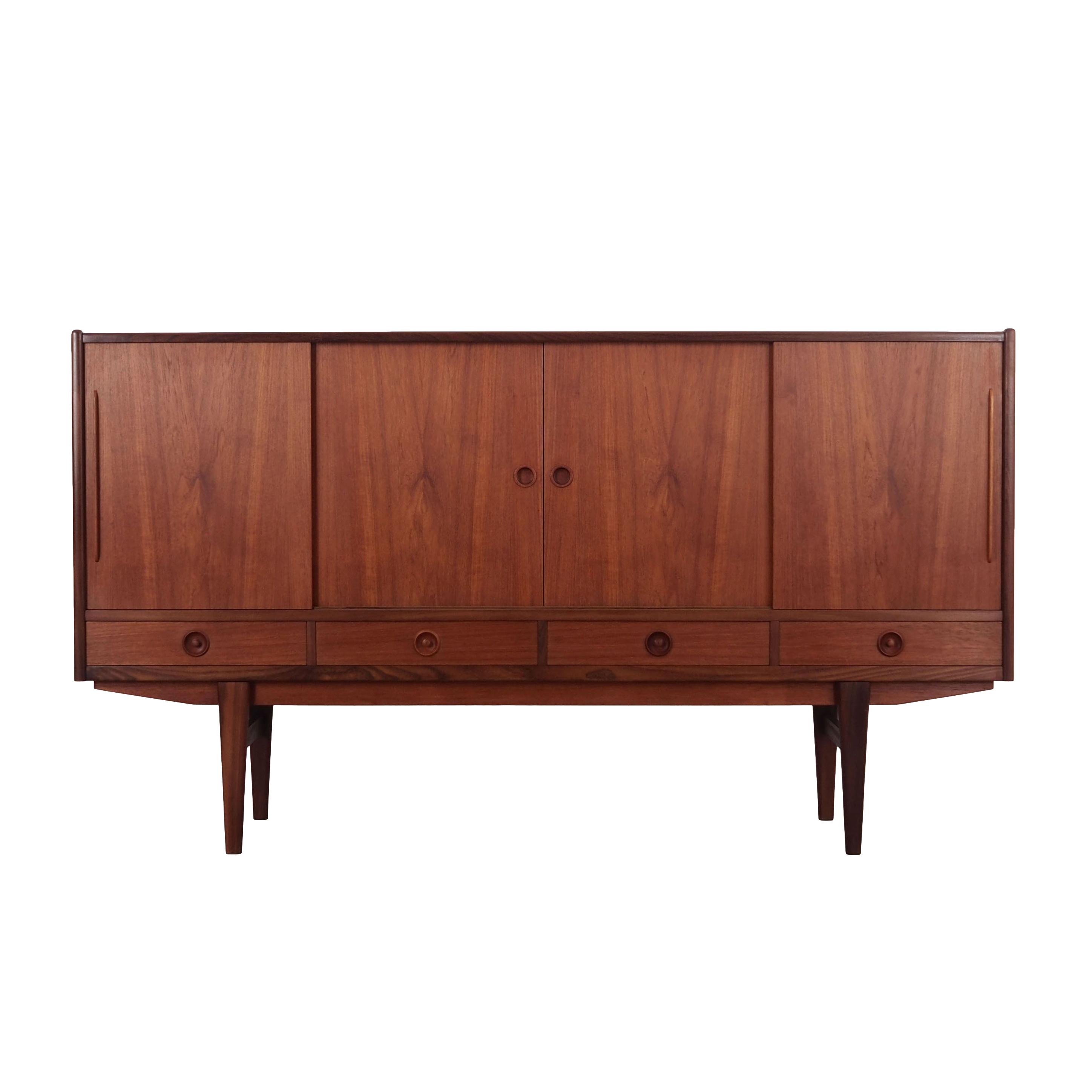 Teak highboard, Danish design, 1960s, production: Denmark