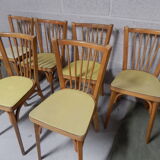 Set of 6 Baumann bistro chairs, 50/60's