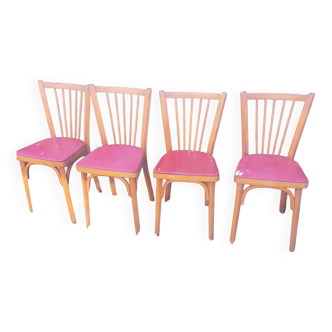 Chaises de bistrot baumann des années 50