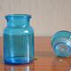Blue glass apothecary pot