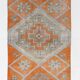 Colorful Tribal Rug, Unique Corridor Accent, Turkish Wool Runner, 86x356Cm
