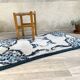 Bohemian pure wool blue rug 125x78cm