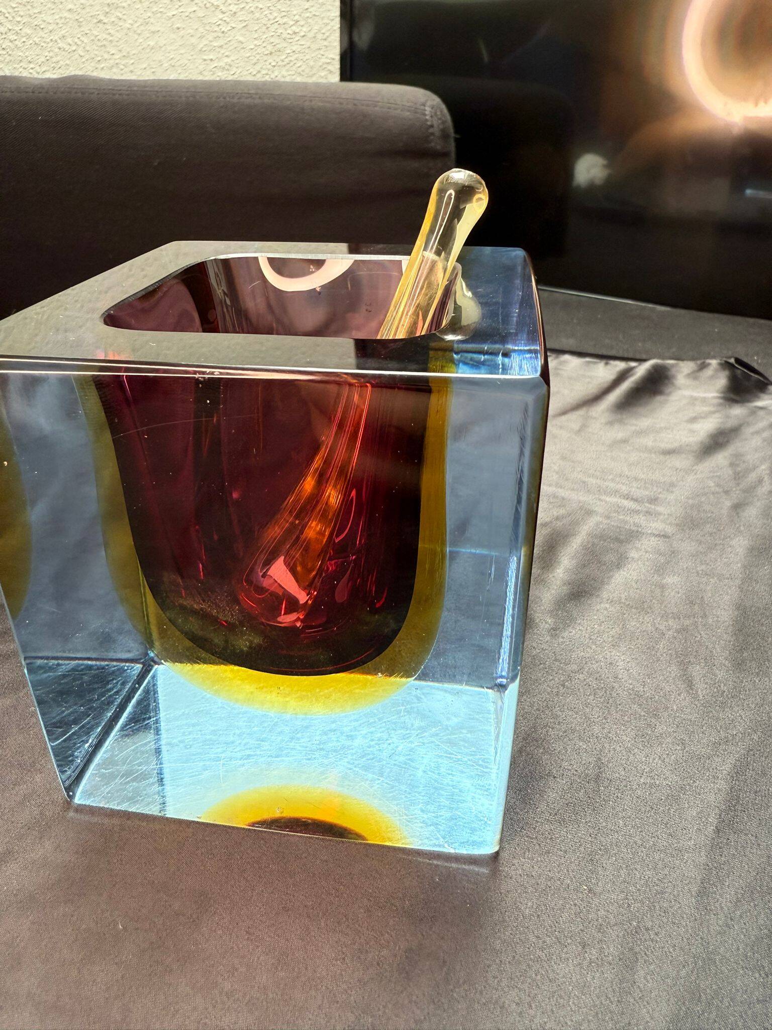 Objet en verre de Murano décoratif par Flavio Poli pour Seguso