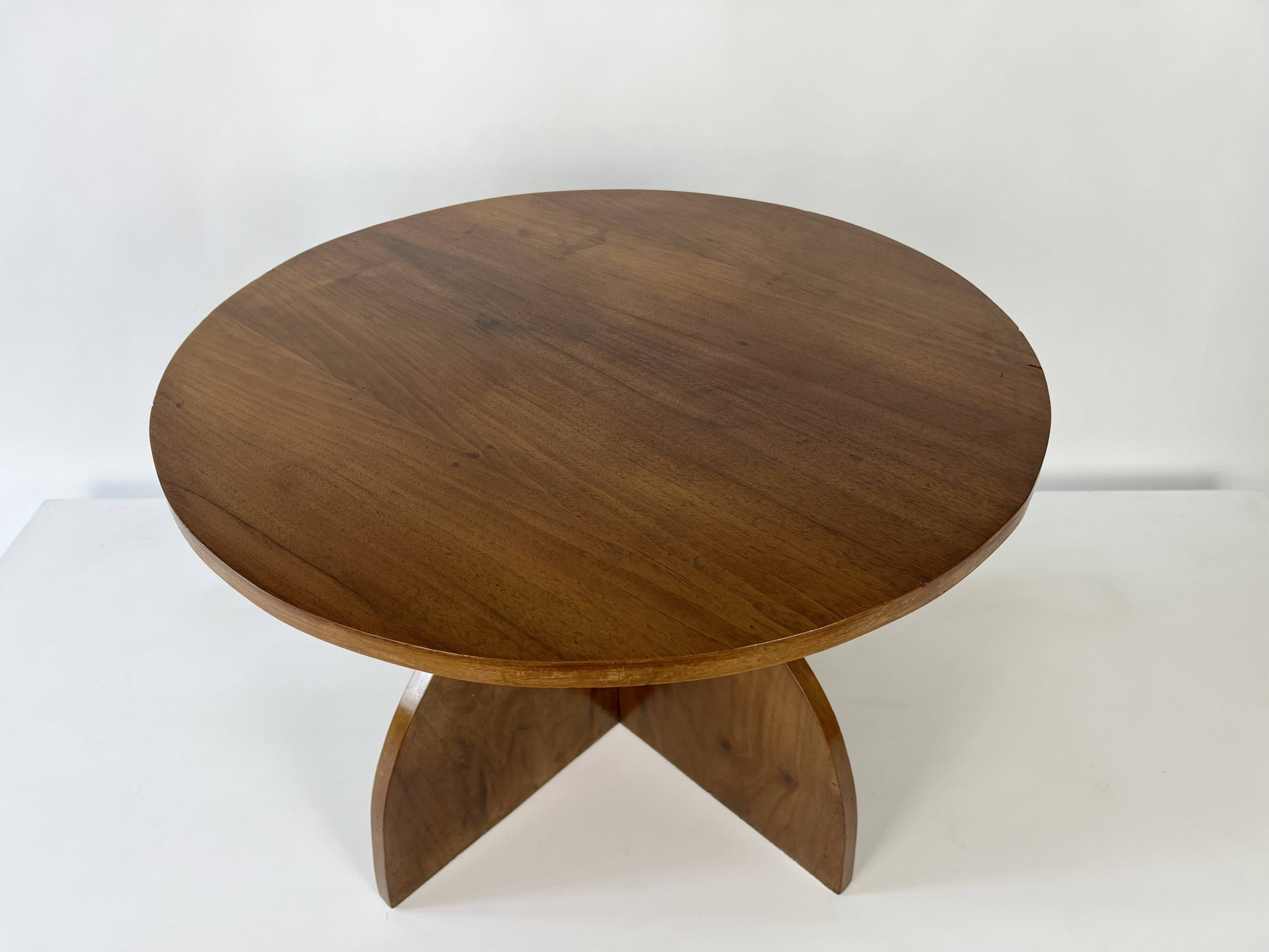 Modernist / Art Deco walnut occasional side table, circa 1930-50
